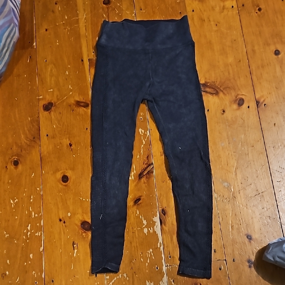 Black Leggings with Wide Elastic Waistband and Full Length